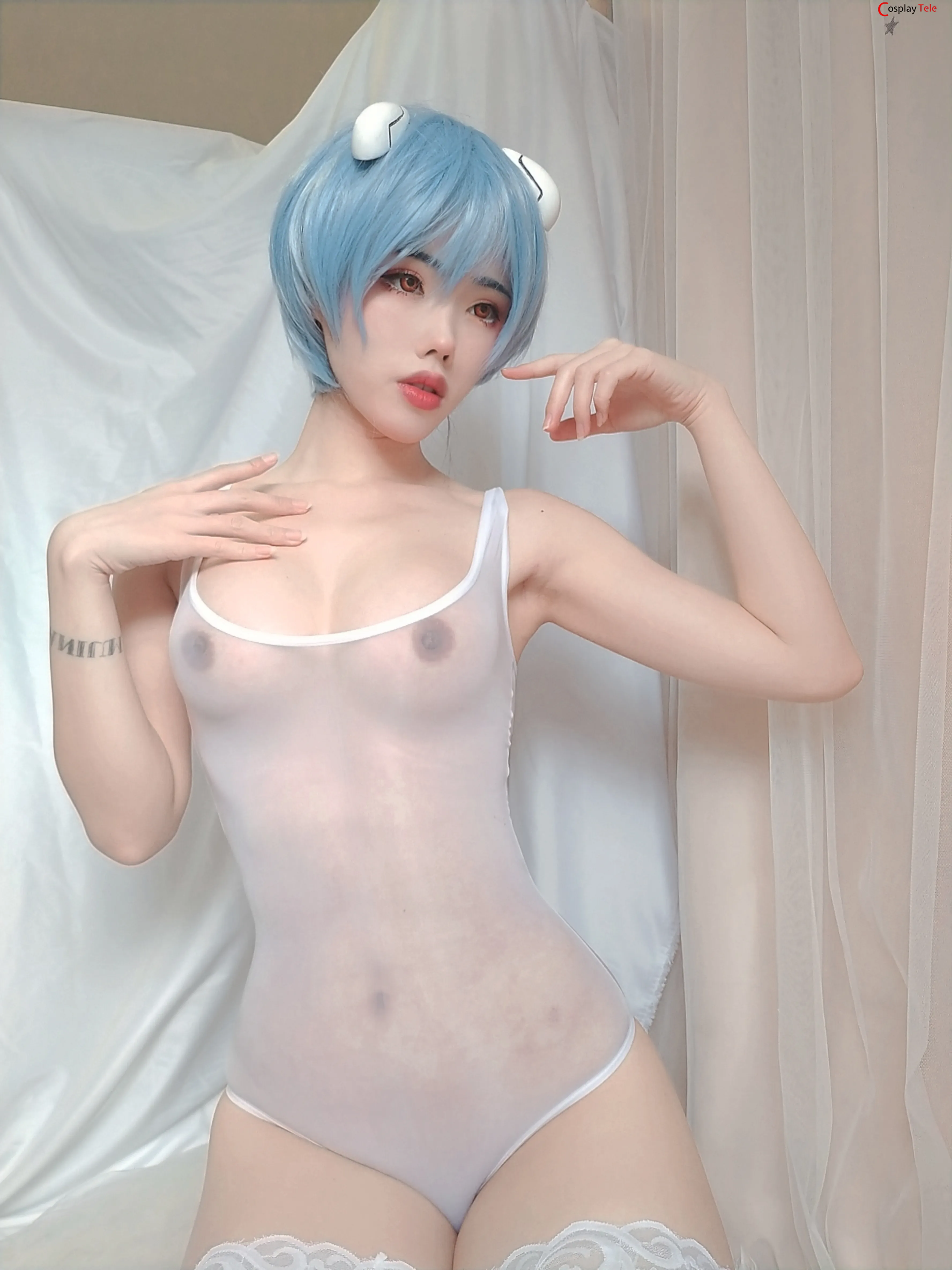 钛合金TiTi cosplay Rei Ayanami – Evangelion “99 photos”-24