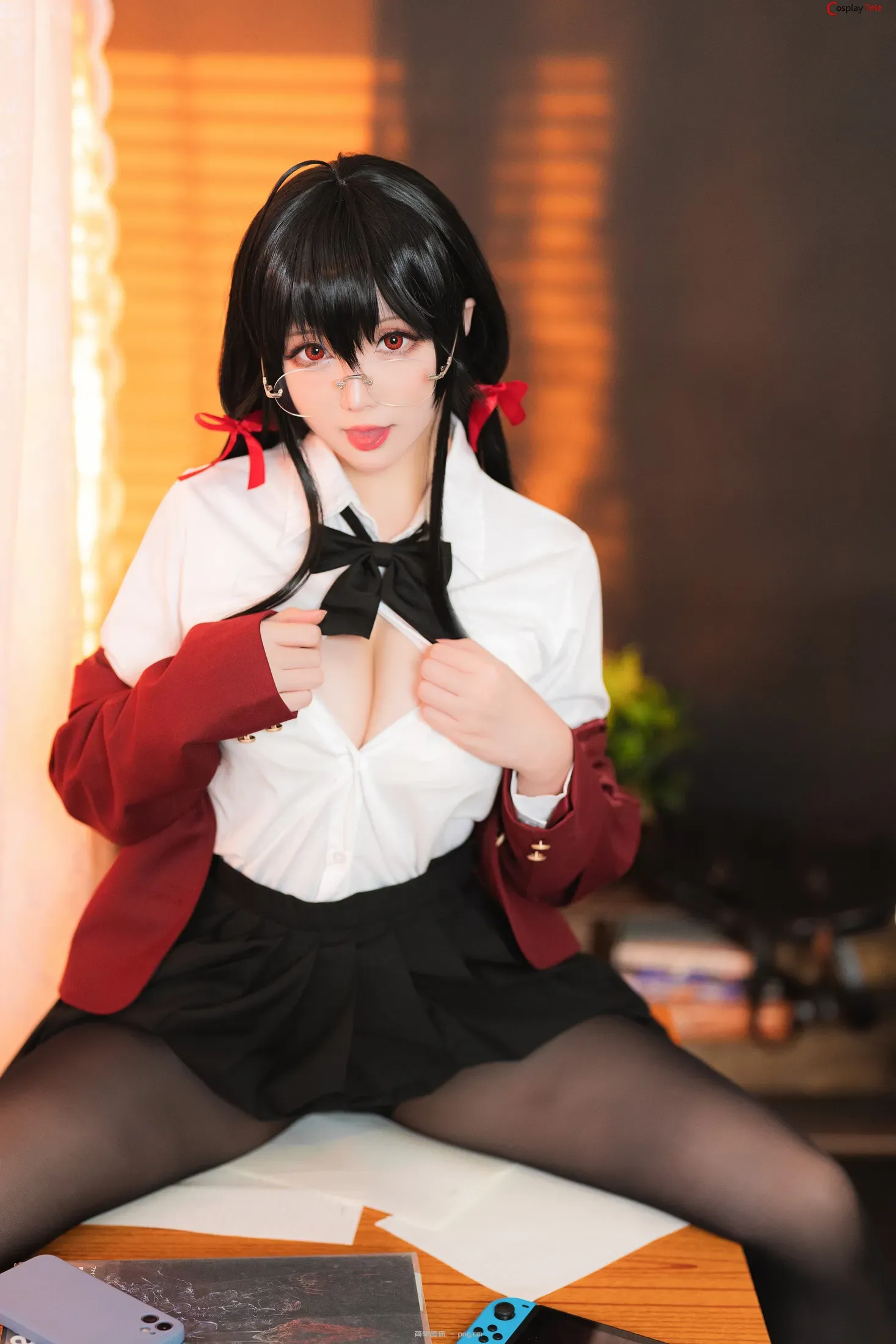 Hoshilily (星之迟迟) cosplay Taihou JK – Azur Lane “58 photos”-3