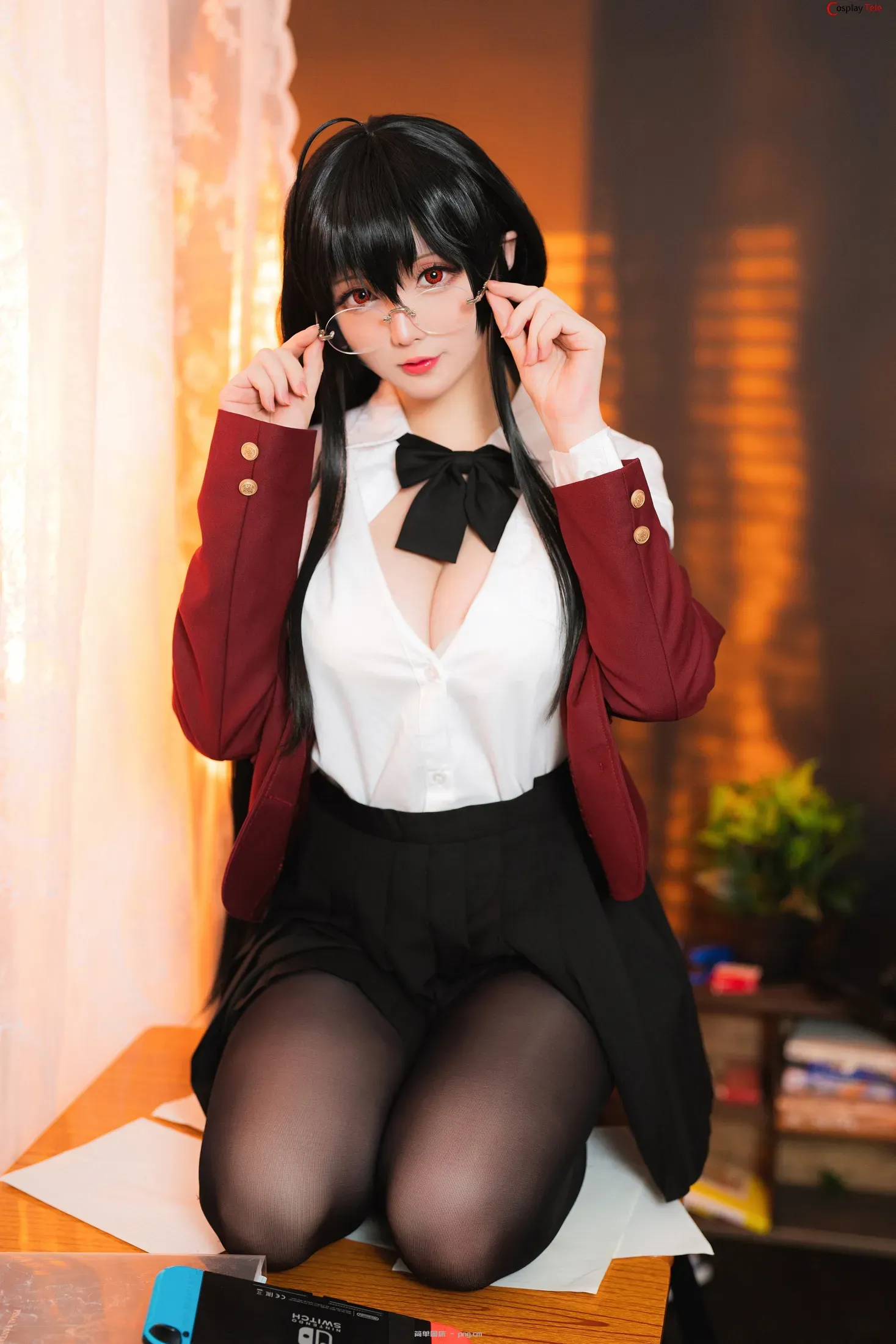 Hoshilily (星之迟迟) cosplay Taihou JK – Azur Lane “58 photos”-13