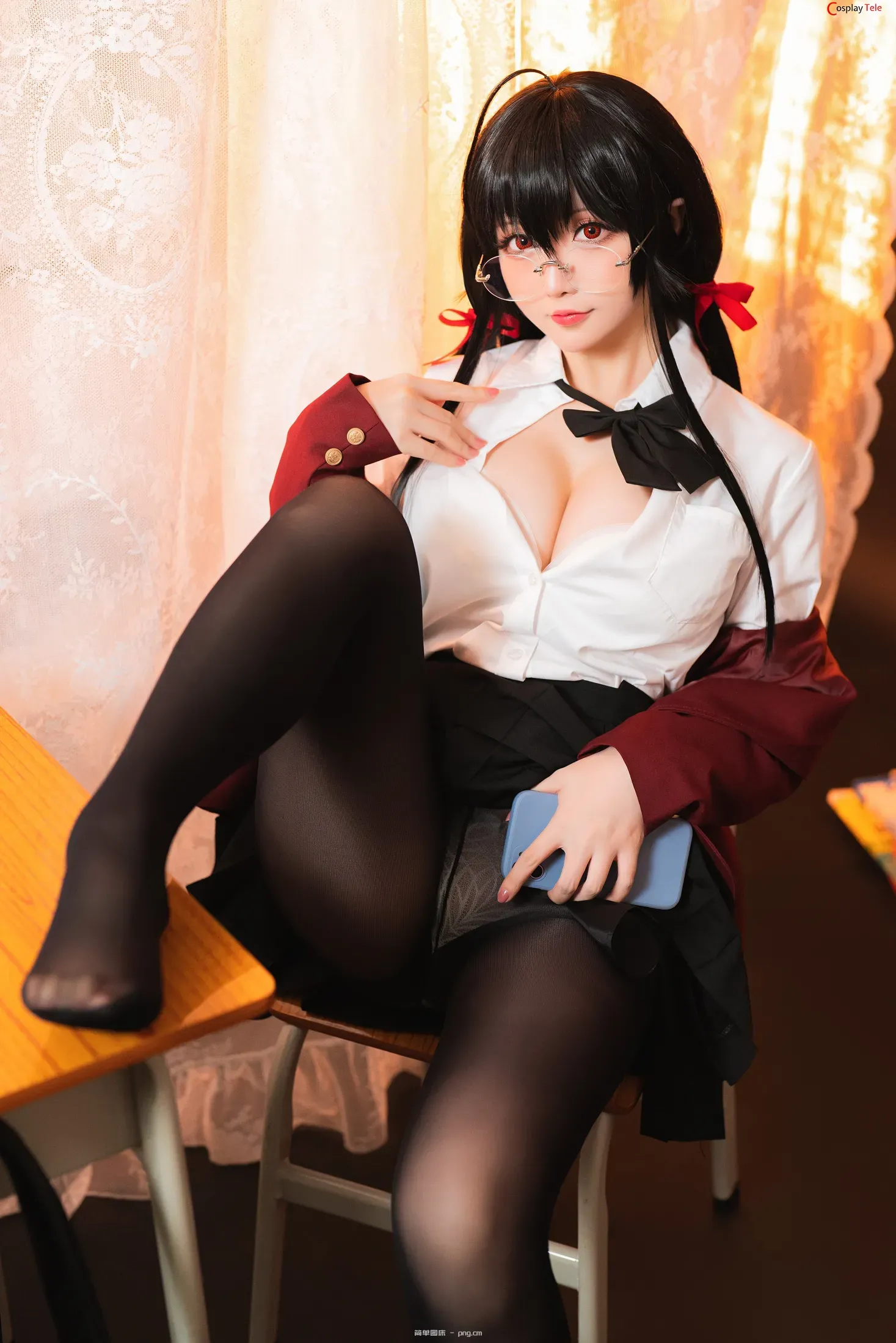 Hoshilily (星之迟迟) cosplay Taihou JK – Azur Lane “58 photos”-17