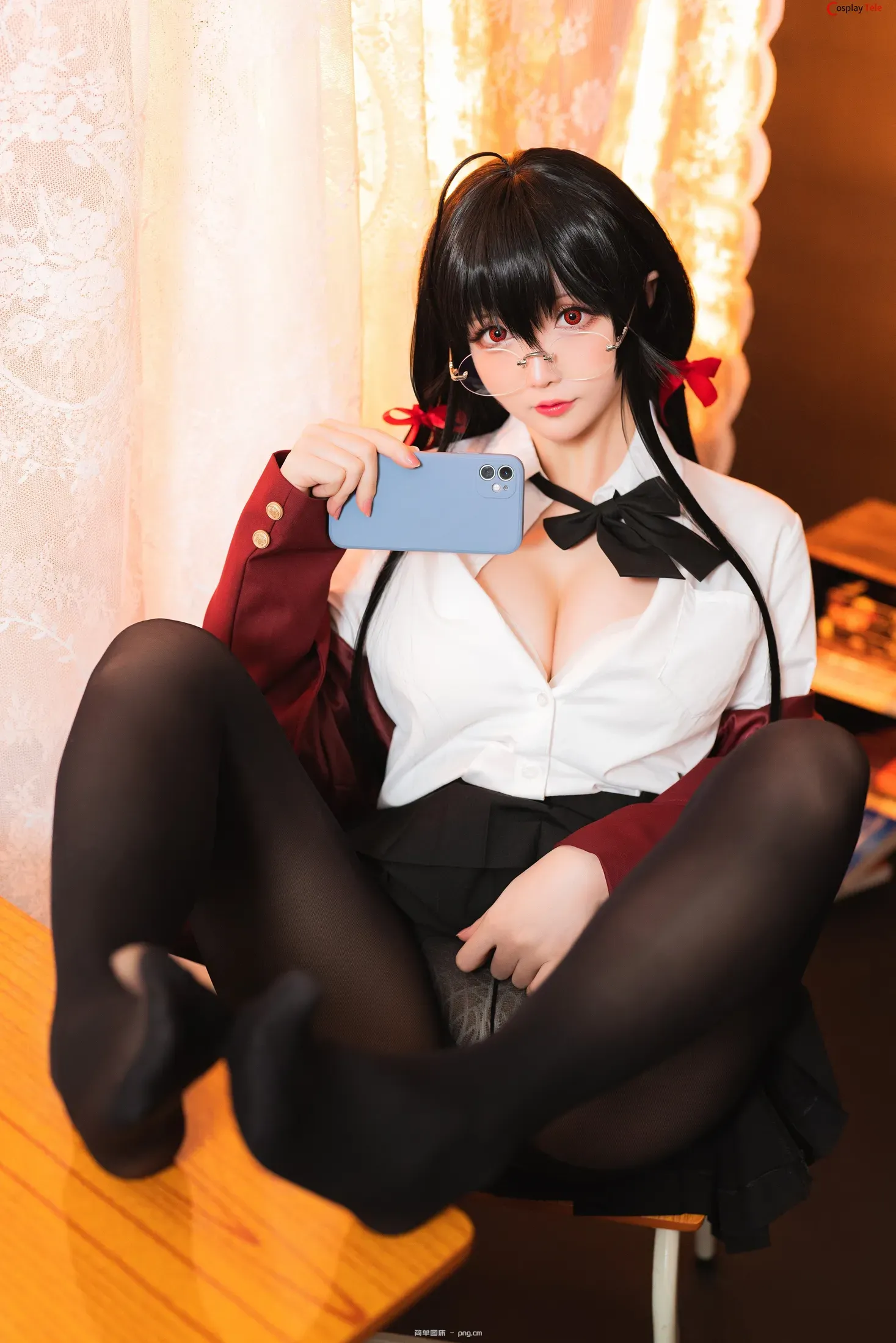 Hoshilily (星之迟迟) cosplay Taihou JK – Azur Lane “58 photos”-18