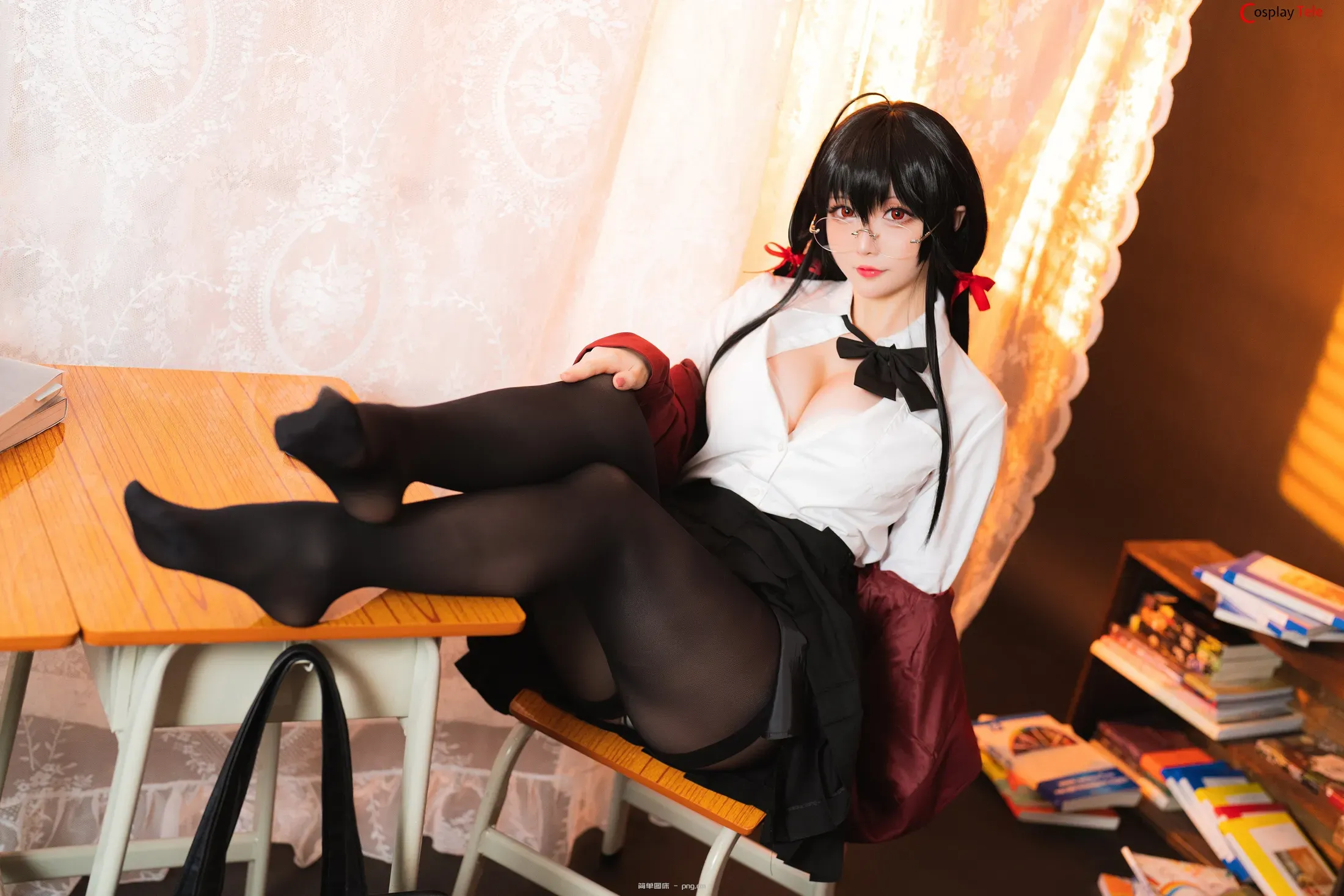 Hoshilily (星之迟迟) cosplay Taihou JK – Azur Lane “58 photos”-19