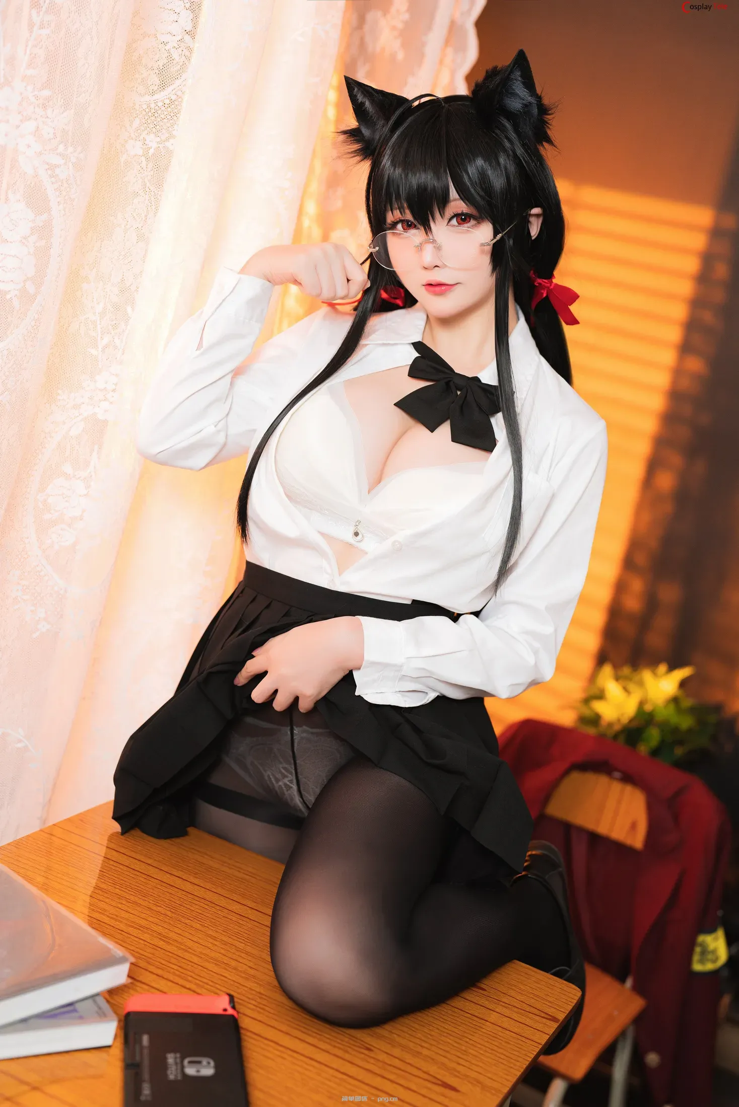 Hoshilily (星之迟迟) cosplay Taihou JK – Azur Lane “58 photos”-31