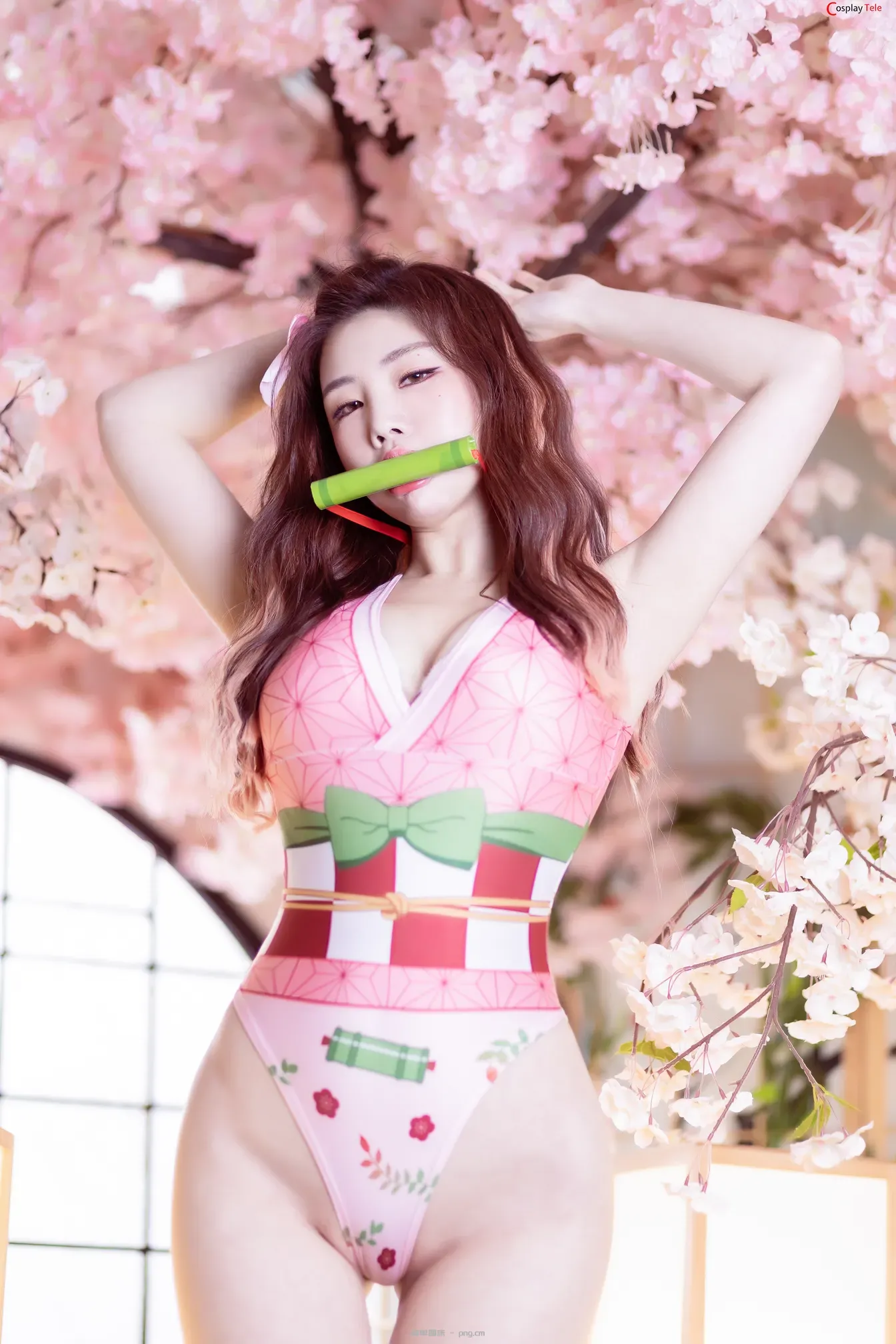 Yebin (전예빈) cosplay Nezuko Kamado – Kimetsu no Yaiba “65 photos”-59