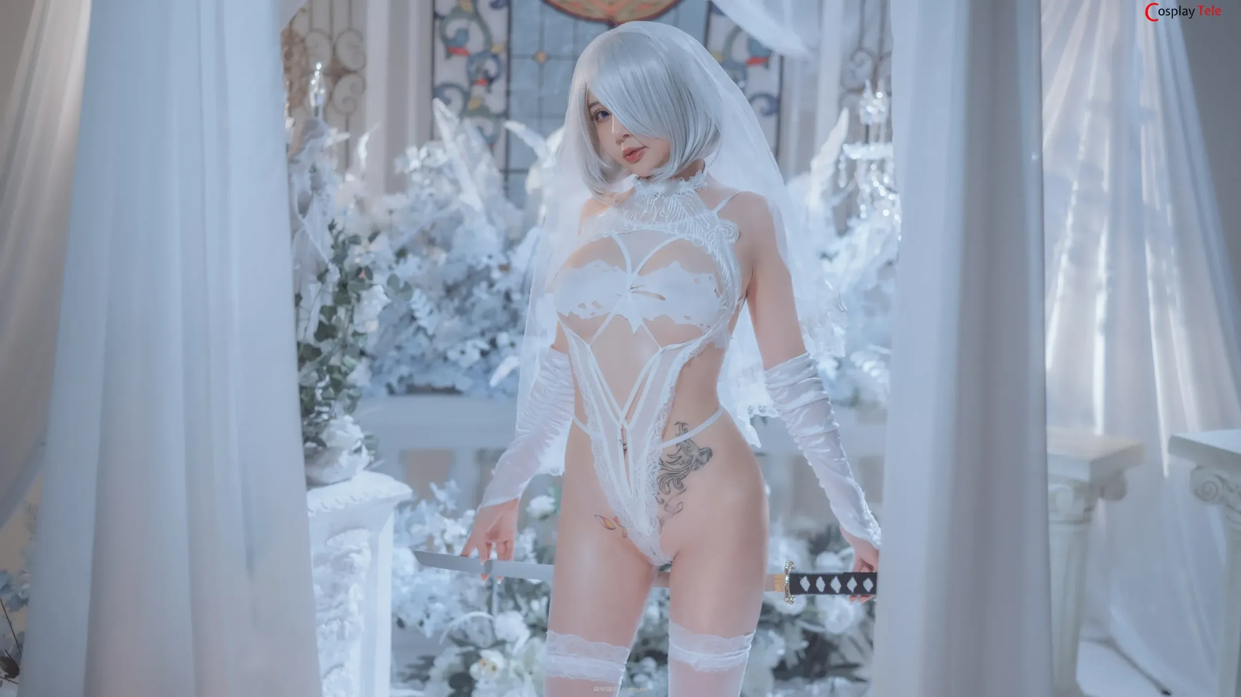 蜜蜜子Kimmie cosplay 2B – Nier:Automata “50 photos”-24