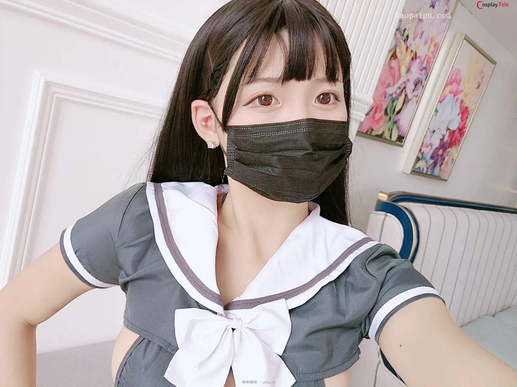 白袜袜 (taopaipu) – Lady on the stairs “55 photos and 1 video”-1