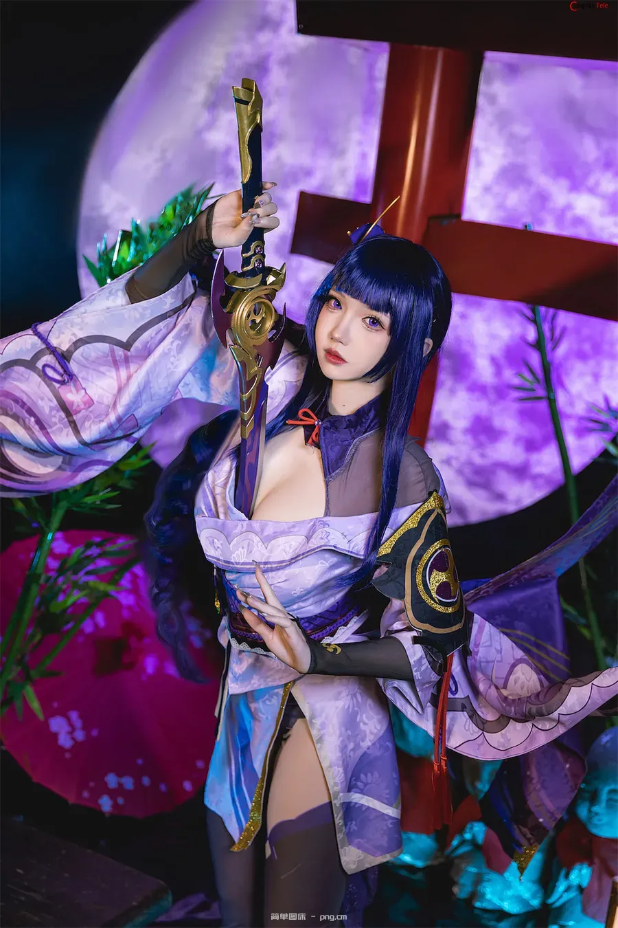 雪晴Astra (雪晴嘟嘟) cosplay Raiden Shogun – Genshin Impact “62 photos and 1 video”-4