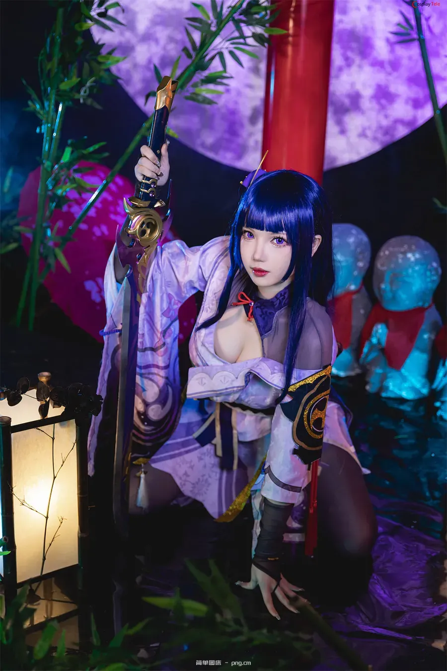 雪晴Astra (雪晴嘟嘟) cosplay Raiden Shogun – Genshin Impact “62 photos and 1 video”-6