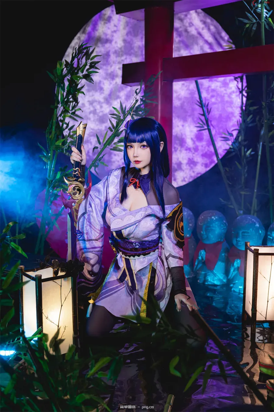 雪晴Astra (雪晴嘟嘟) cosplay Raiden Shogun – Genshin Impact “62 photos and 1 video”-8