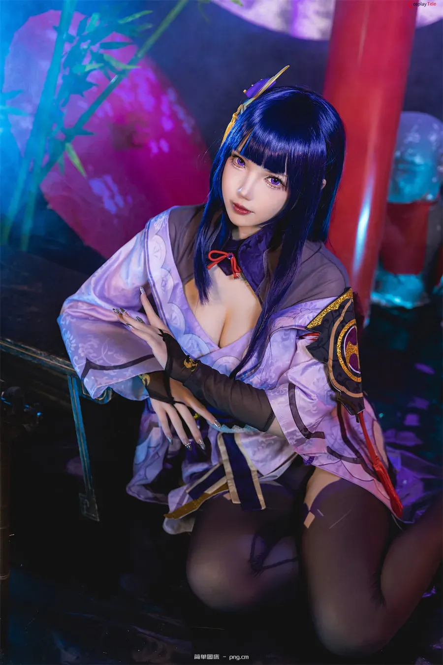 雪晴Astra (雪晴嘟嘟) cosplay Raiden Shogun – Genshin Impact “62 photos and 1 video”-9