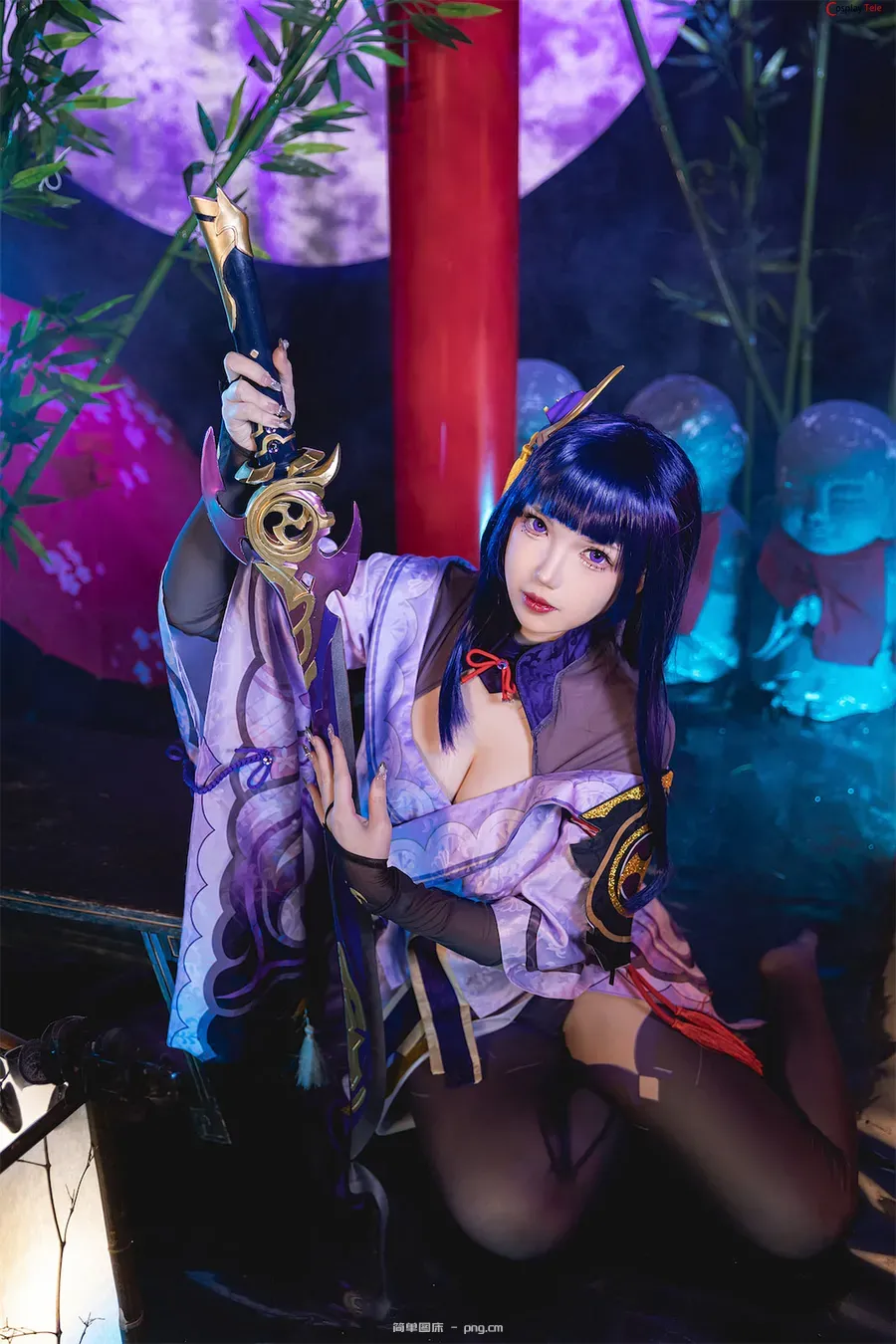 雪晴Astra (雪晴嘟嘟) cosplay Raiden Shogun – Genshin Impact “62 photos and 1 video”-11