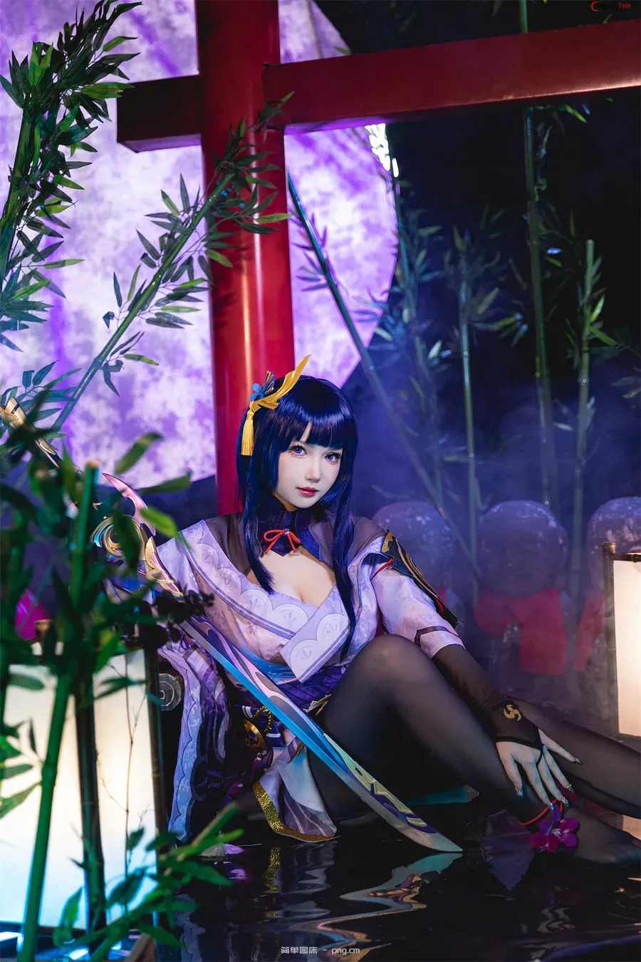 雪晴Astra (雪晴嘟嘟) cosplay Raiden Shogun – Genshin Impact “62 photos and 1 video”-12