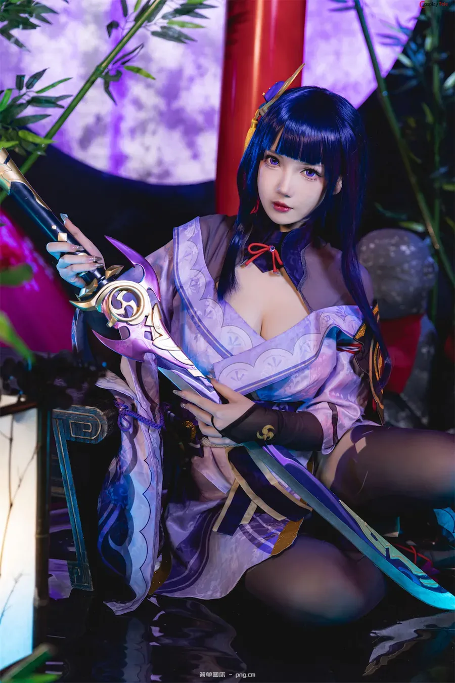 雪晴Astra (雪晴嘟嘟) cosplay Raiden Shogun – Genshin Impact “62 photos and 1 video”-13