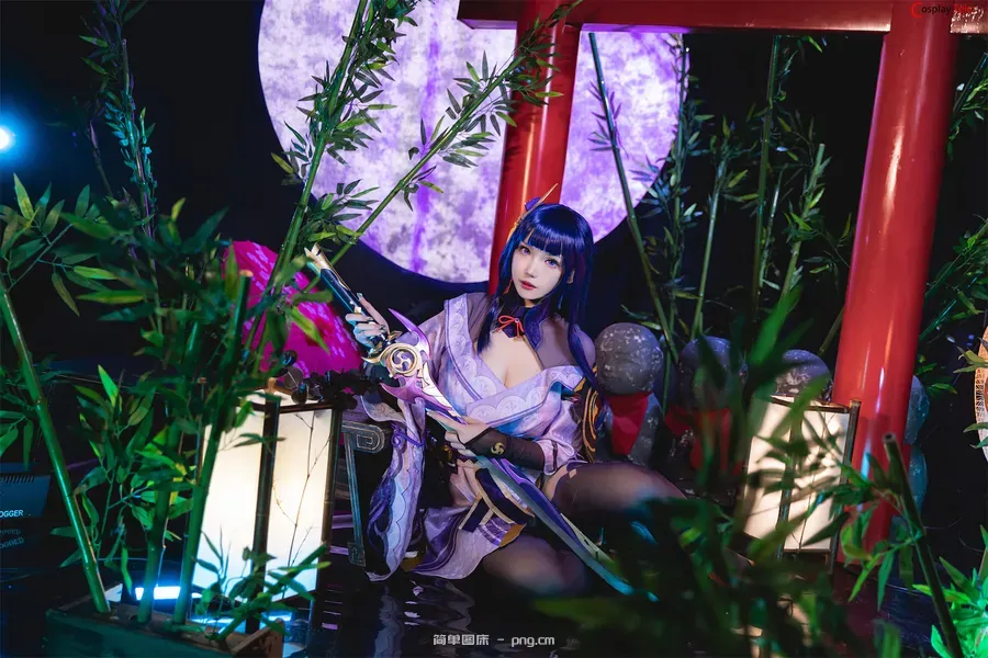 雪晴Astra (雪晴嘟嘟) cosplay Raiden Shogun – Genshin Impact “62 photos and 1 video”-14