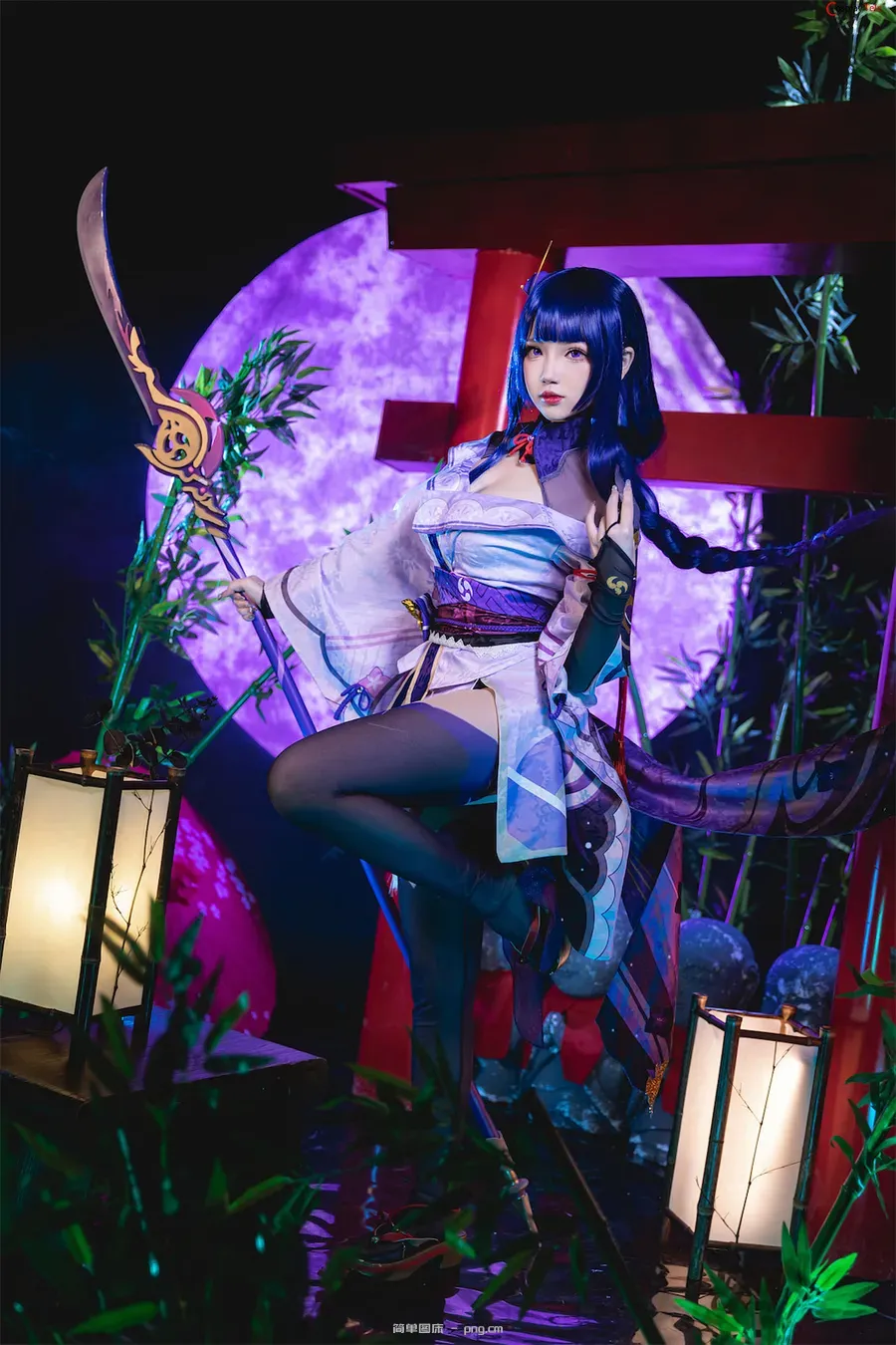 雪晴Astra (雪晴嘟嘟) cosplay Raiden Shogun – Genshin Impact “62 photos and 1 video”-17