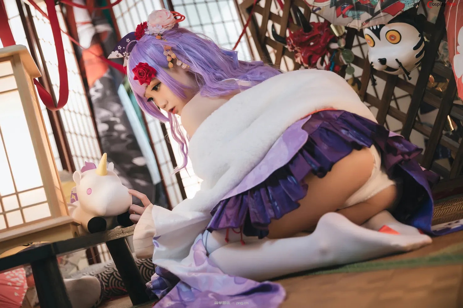 焖焖碳 (MMMenmentan) cosplay Unicorn Kimono – Azur Lane “30 photos”-23