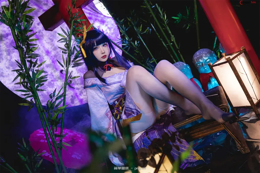 雪晴Astra (雪晴嘟嘟) cosplay Raiden Shogun – Genshin Impact “62 photos and 1 video”-23