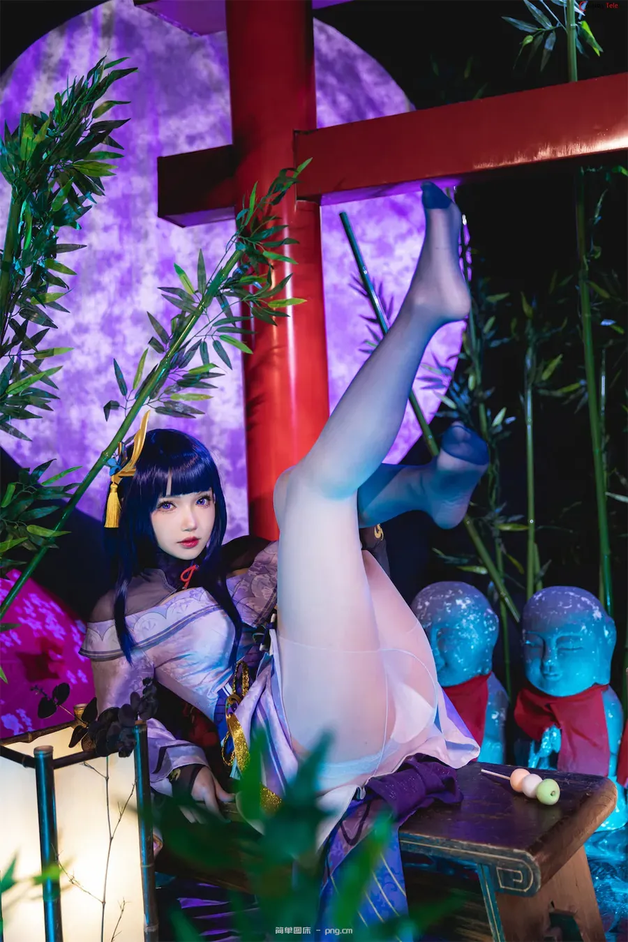 雪晴Astra (雪晴嘟嘟) cosplay Raiden Shogun – Genshin Impact “62 photos and 1 video”-26