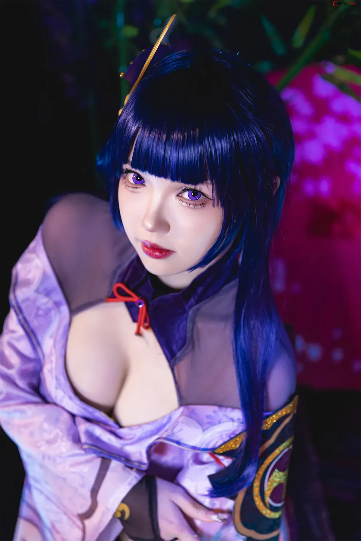 雪晴Astra (雪晴嘟嘟) cosplay Raiden Shogun – Genshin Impact “62 photos and 1 video”-37