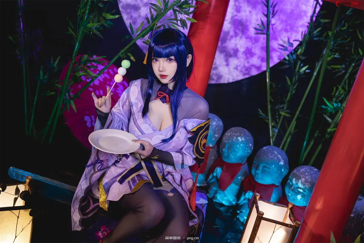 雪晴Astra (雪晴嘟嘟) cosplay Raiden Shogun – Genshin Impact “62 photos and 1 video”-48