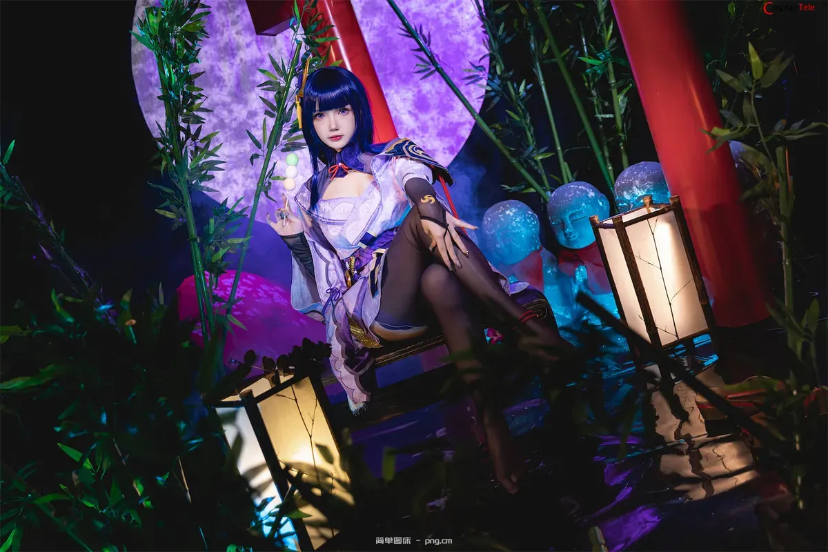 雪晴Astra (雪晴嘟嘟) cosplay Raiden Shogun – Genshin Impact “62 photos and 1 video”-49