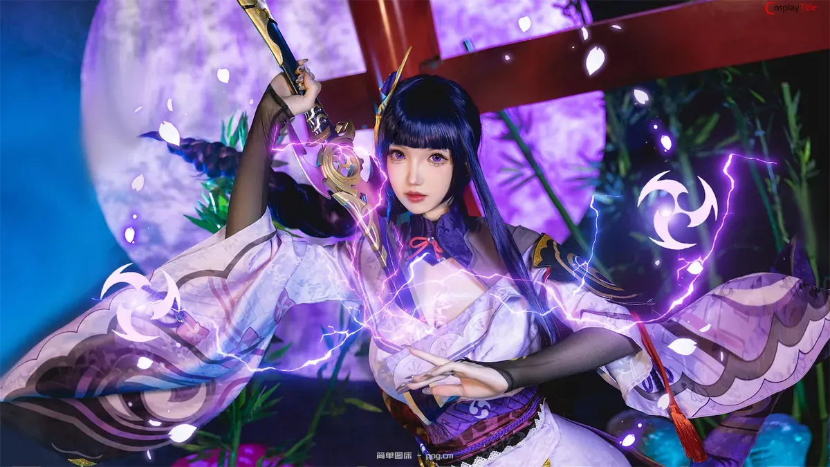 雪晴Astra (雪晴嘟嘟) cosplay Raiden Shogun – Genshin Impact “62 photos and 1 video”-52