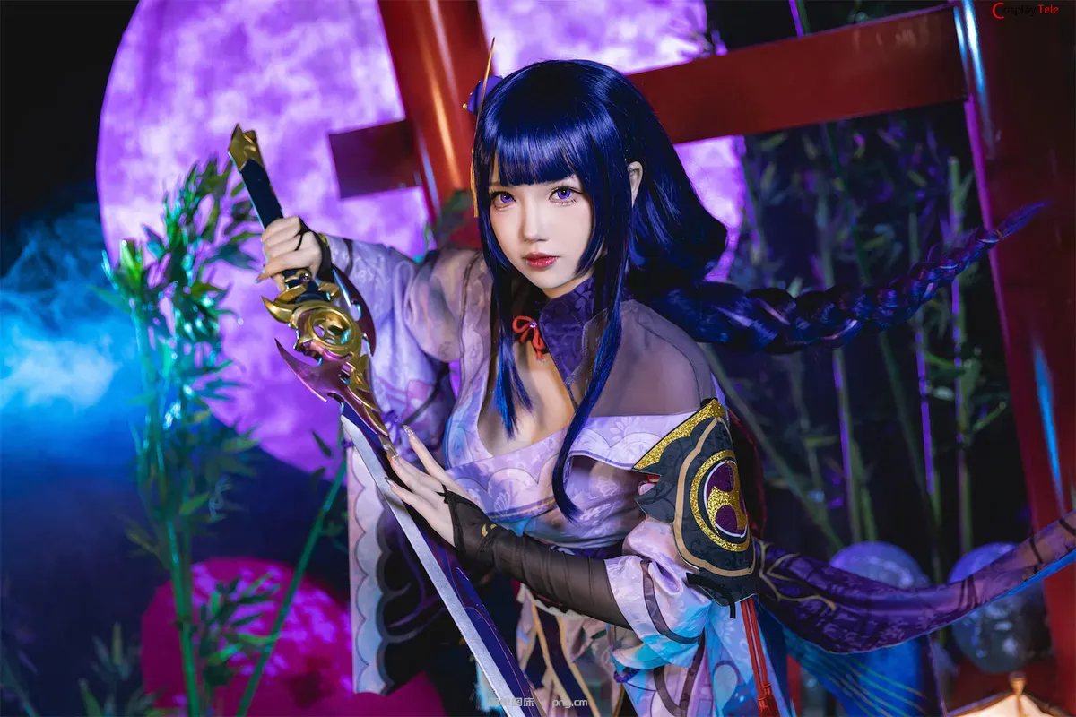 雪晴Astra (雪晴嘟嘟) cosplay Raiden Shogun – Genshin Impact “62 photos and 1 video”-56