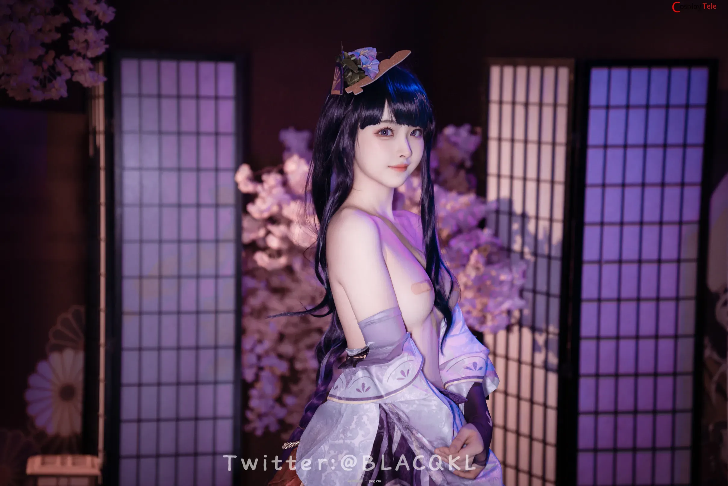 Blacqkl (白莉爱吃巧克力) cosplay Raiden Shogun – Genshin Impact “57 photos”-2