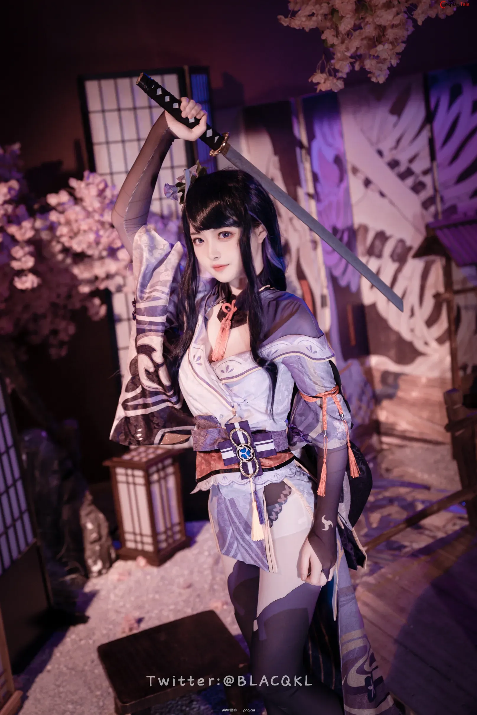 Blacqkl (白莉爱吃巧克力) cosplay Raiden Shogun – Genshin Impact “57 photos”-5