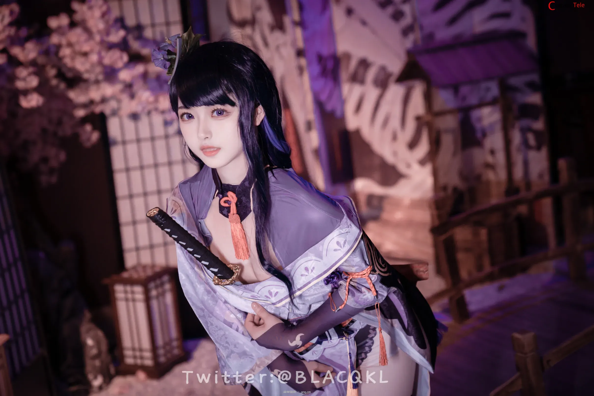 Blacqkl (白莉爱吃巧克力) cosplay Raiden Shogun – Genshin Impact “57 photos”-8