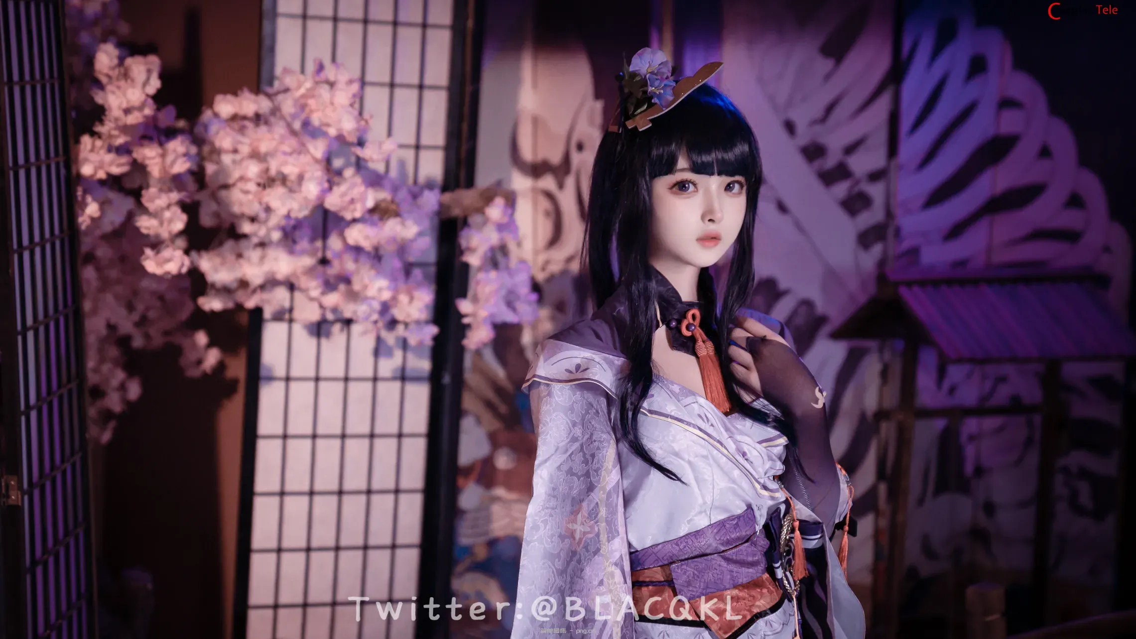 Blacqkl (白莉爱吃巧克力) cosplay Raiden Shogun – Genshin Impact “57 photos”-17
