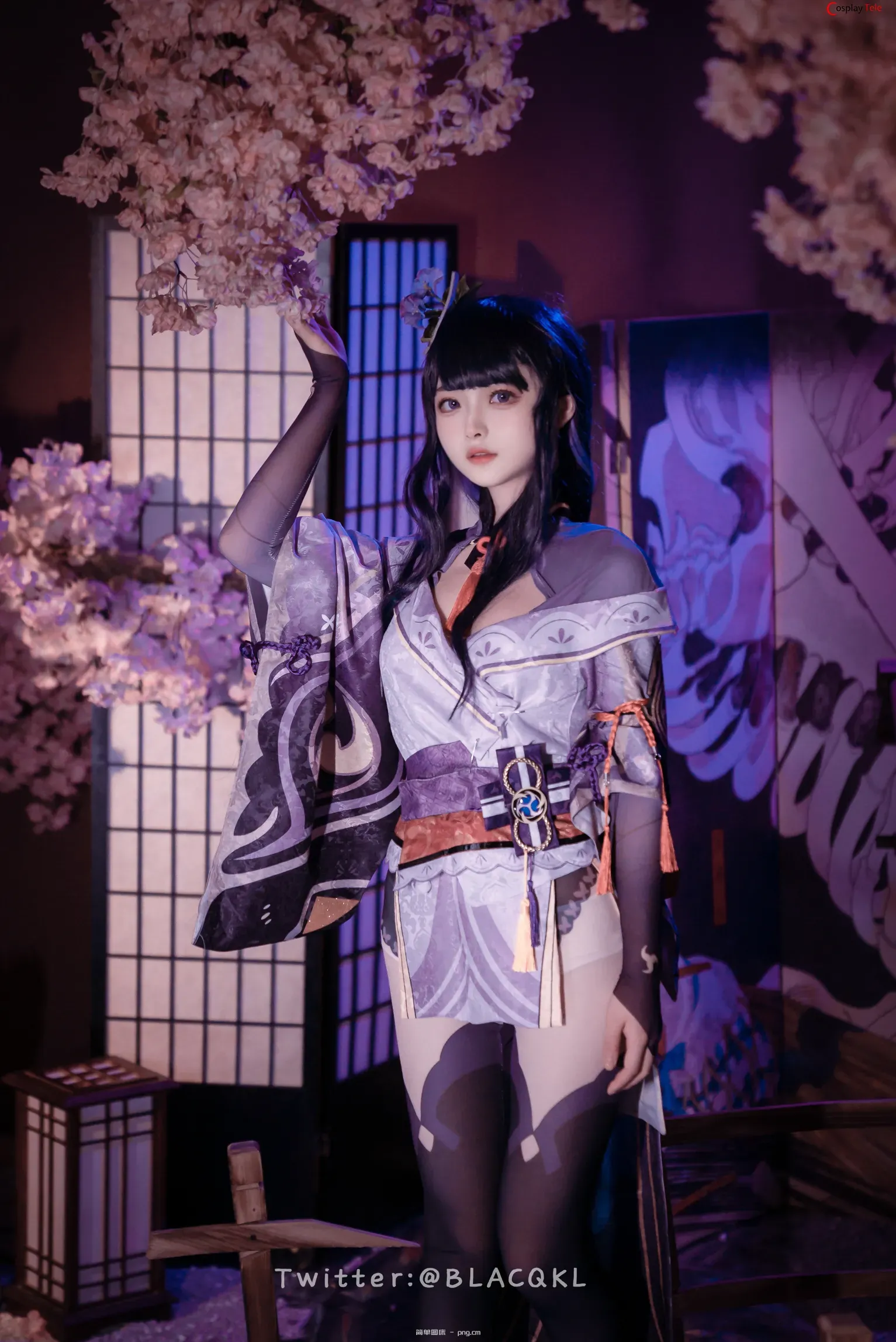 Blacqkl (白莉爱吃巧克力) cosplay Raiden Shogun – Genshin Impact “57 photos”-22