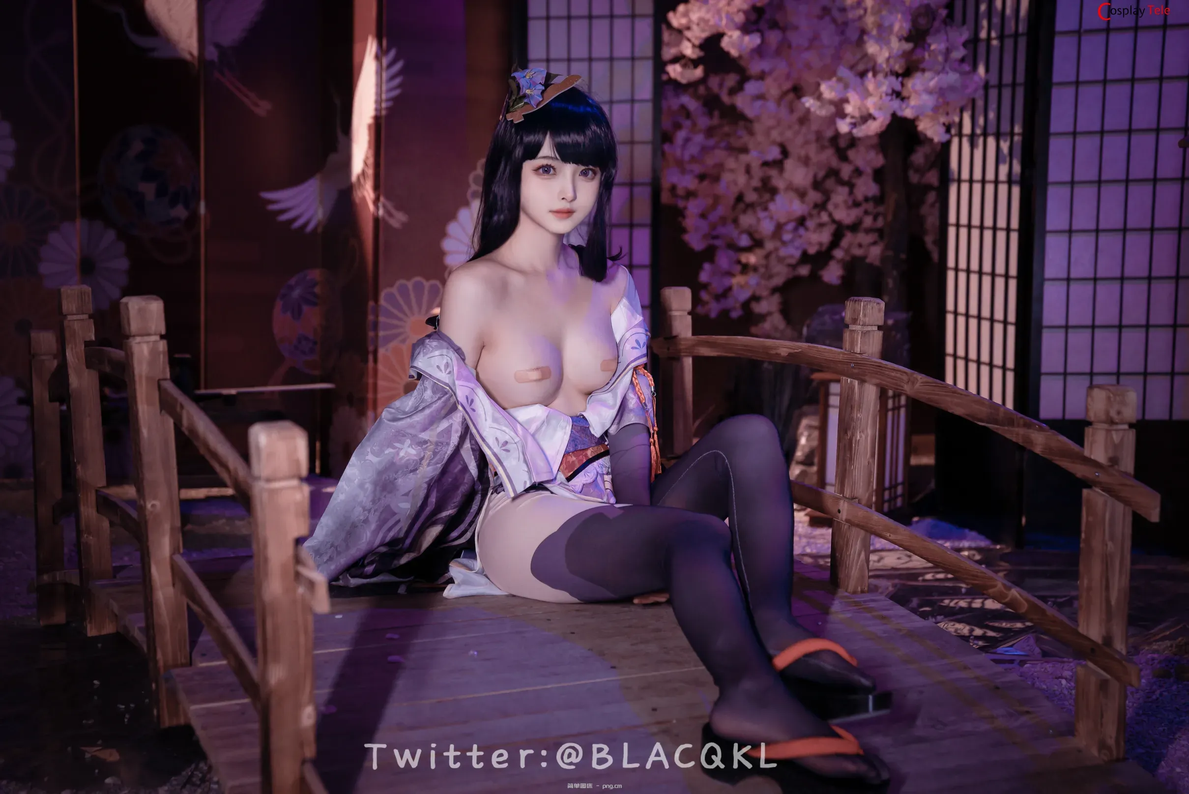 Blacqkl (白莉爱吃巧克力) cosplay Raiden Shogun – Genshin Impact “57 photos”-30