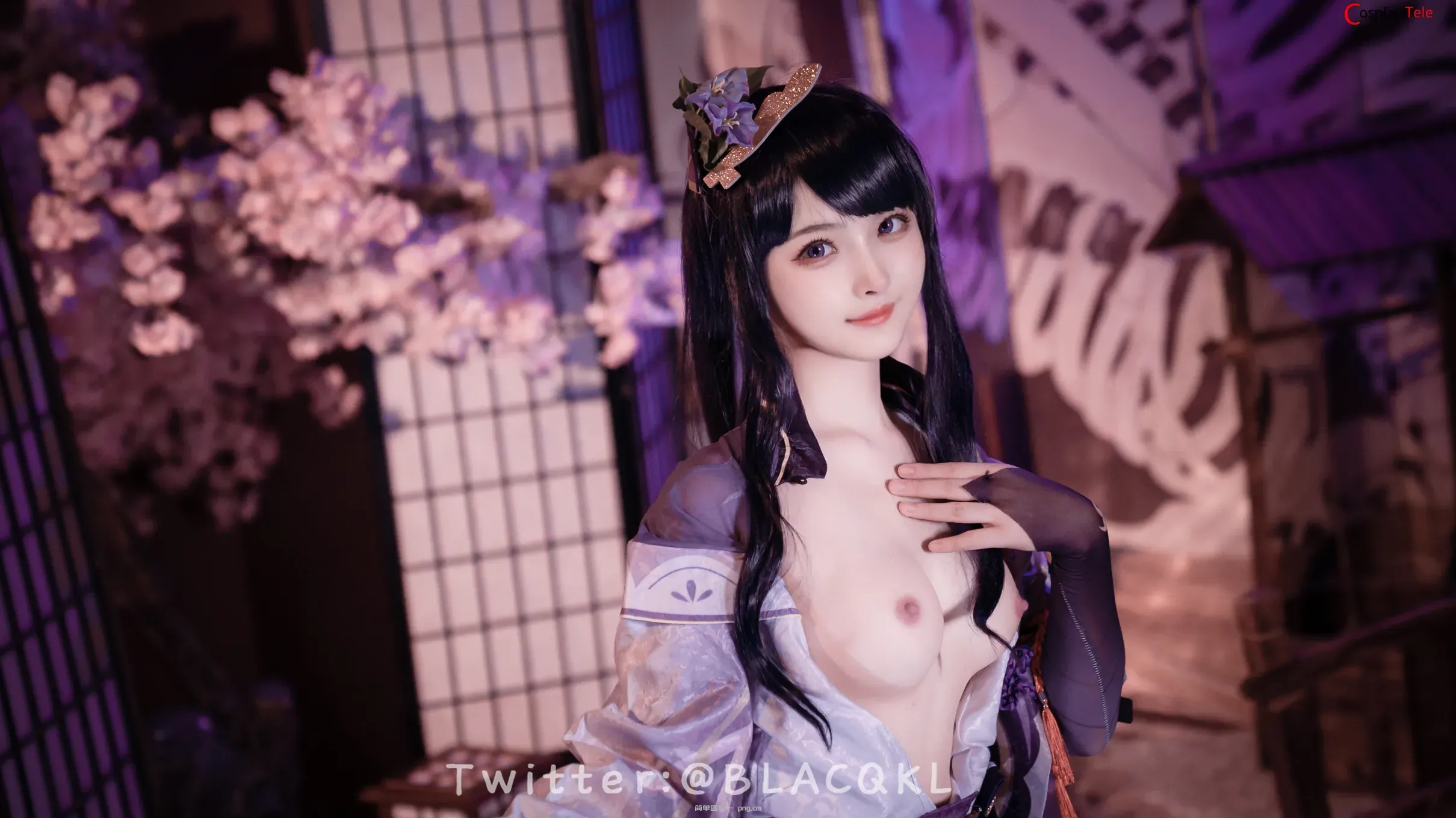 Blacqkl (白莉爱吃巧克力) cosplay Raiden Shogun – Genshin Impact “57 photos”-32