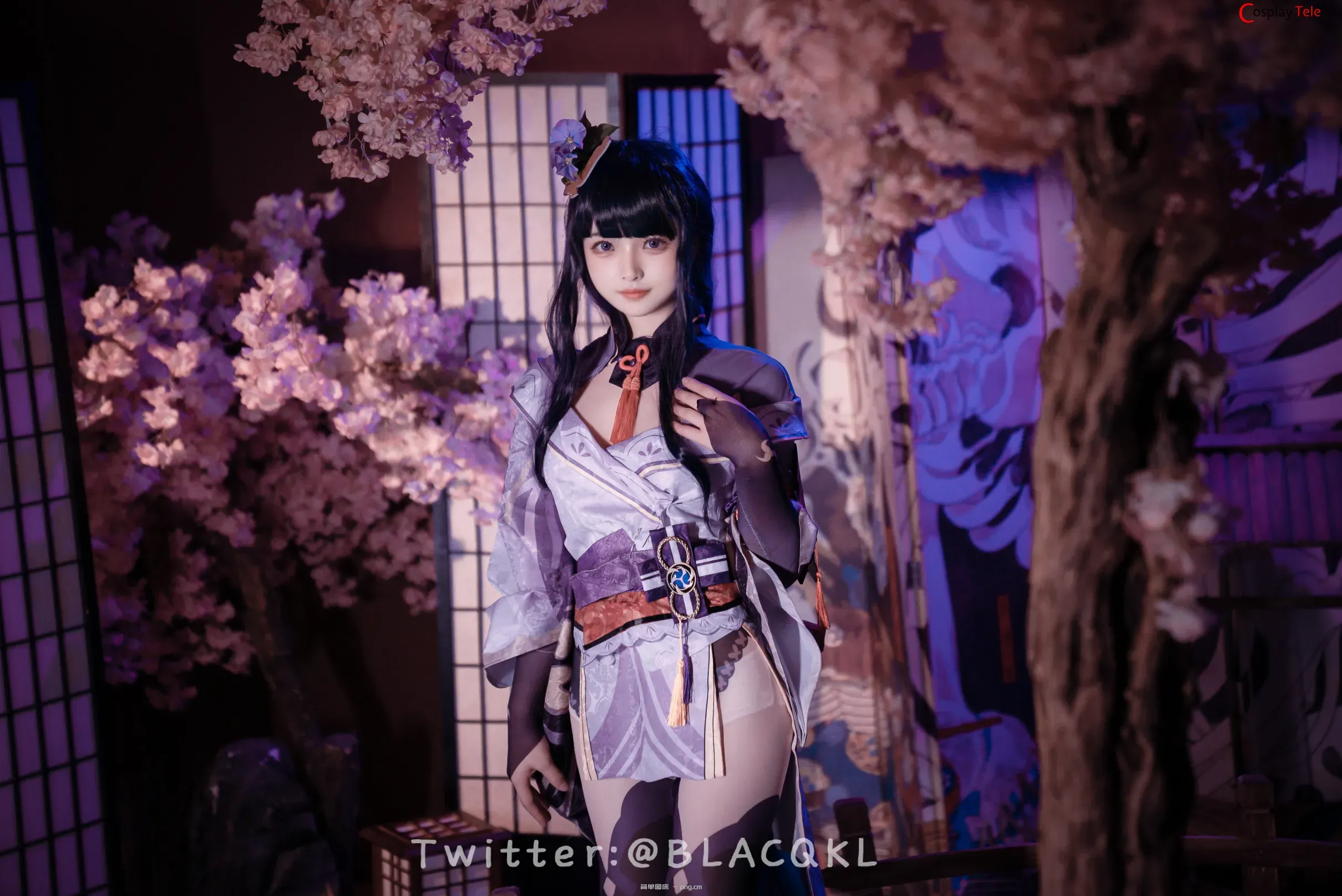 Blacqkl (白莉爱吃巧克力) cosplay Raiden Shogun – Genshin Impact “57 photos”-38