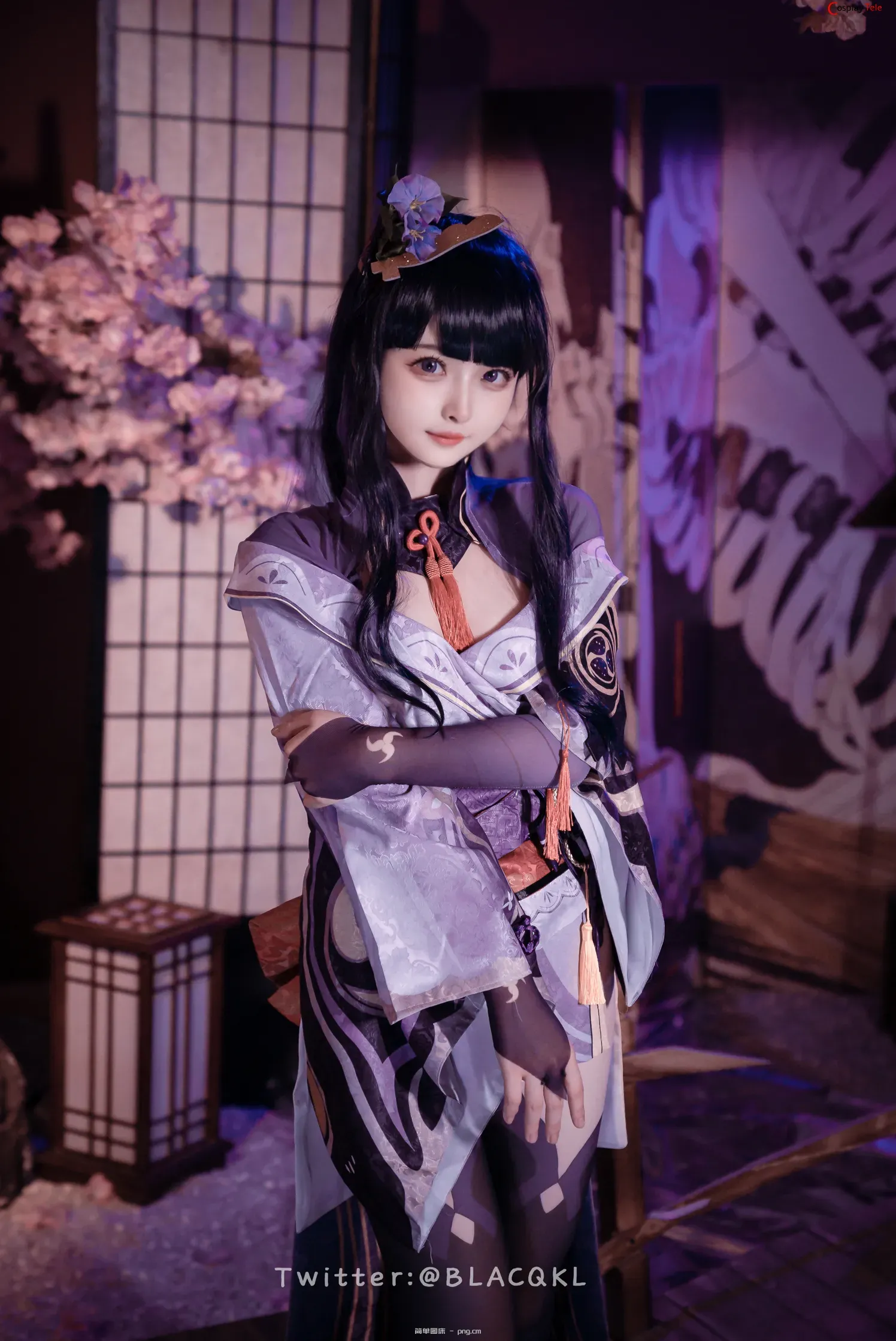 Blacqkl (白莉爱吃巧克力) cosplay Raiden Shogun – Genshin Impact “57 photos”-47