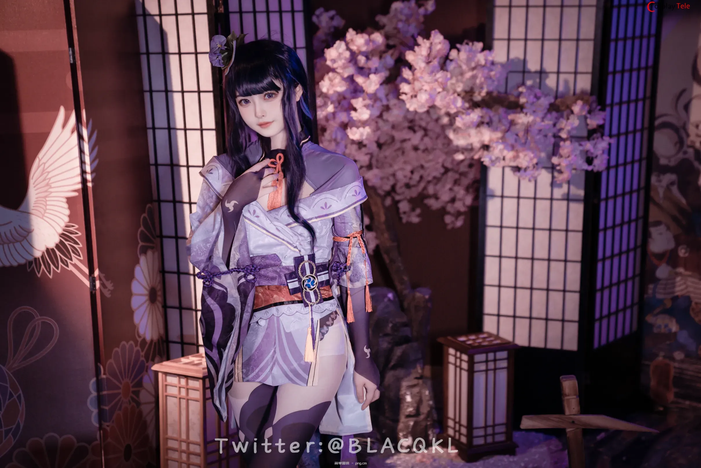 Blacqkl (白莉爱吃巧克力) cosplay Raiden Shogun – Genshin Impact “57 photos”-50