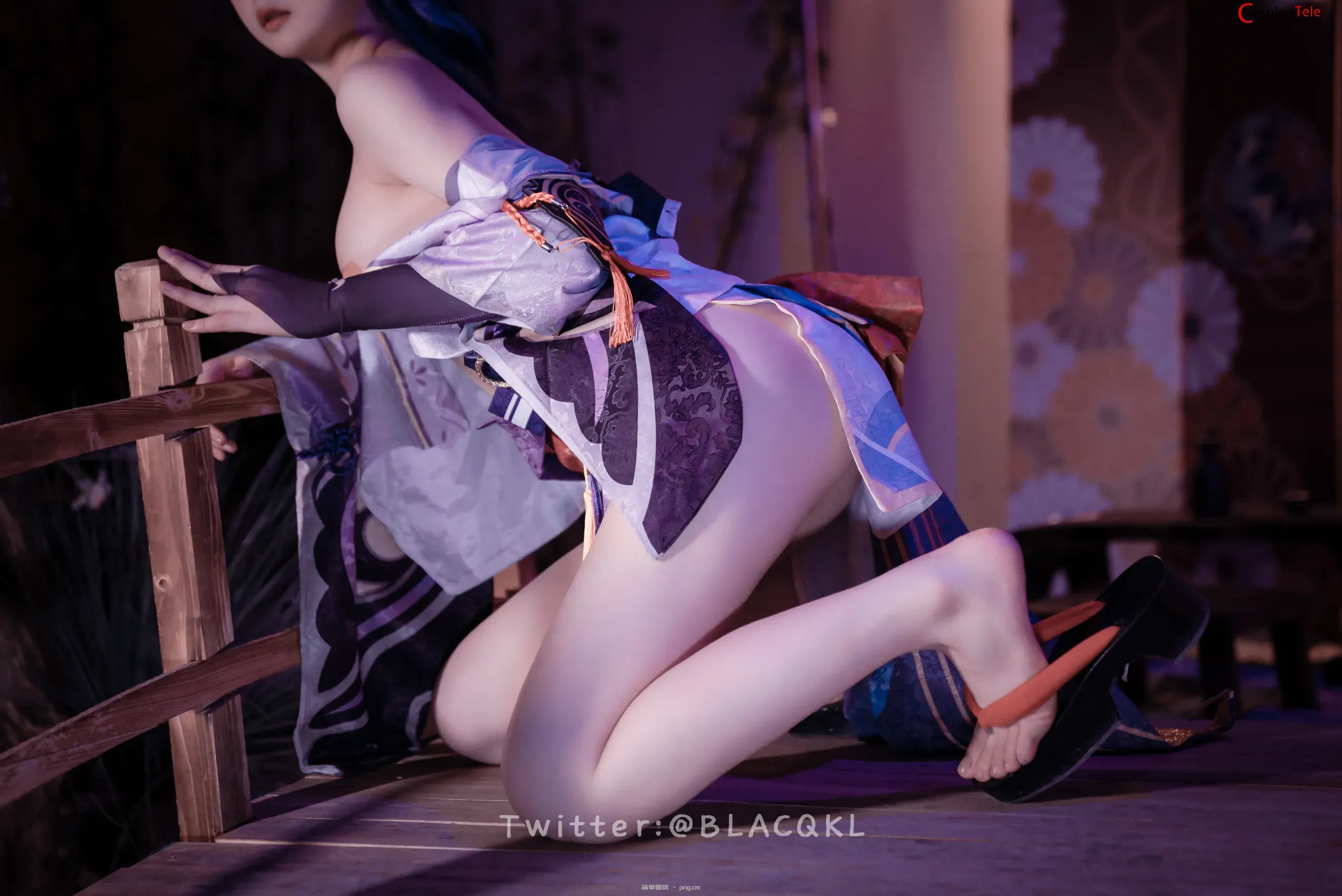 Blacqkl (白莉爱吃巧克力) cosplay Raiden Shogun – Genshin Impact “57 photos”-55