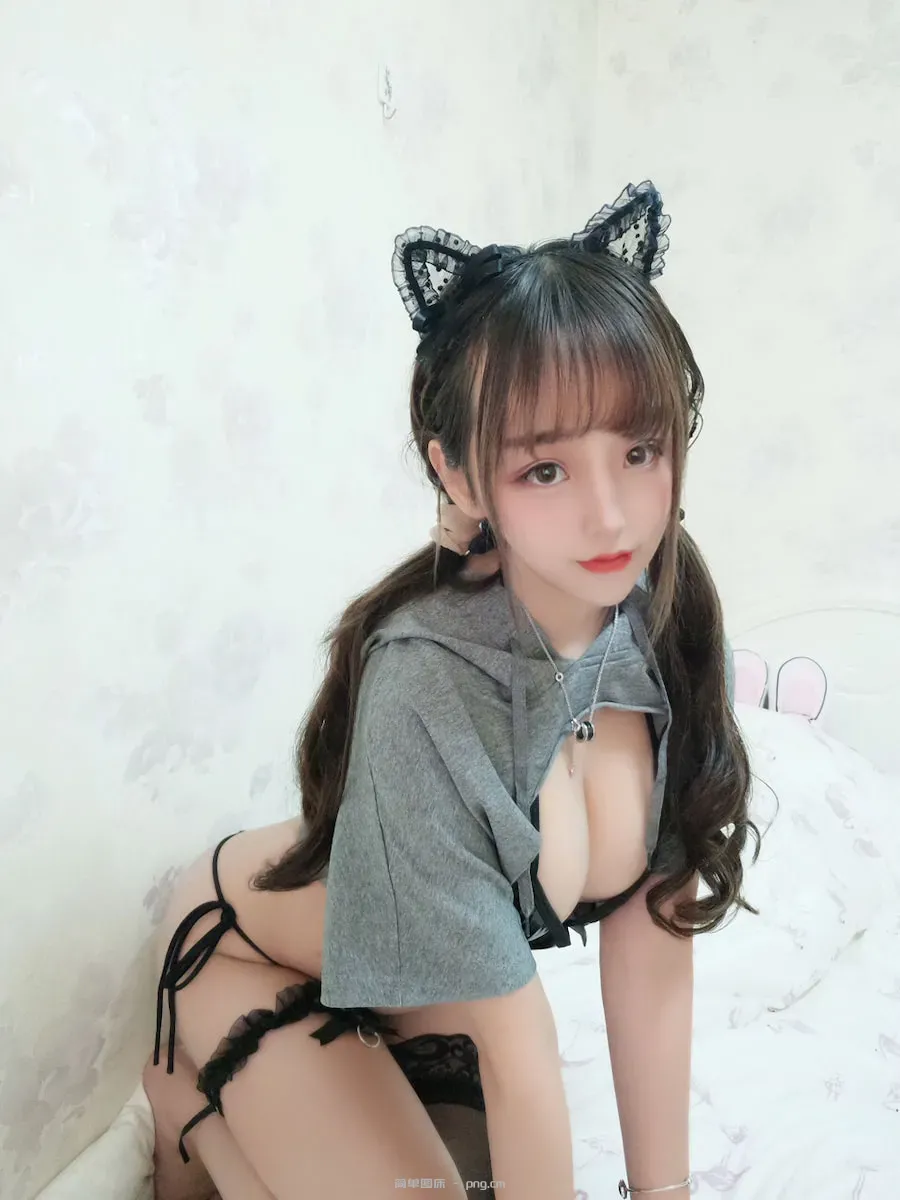 过期米线线喵 兽耳泳装16p-16