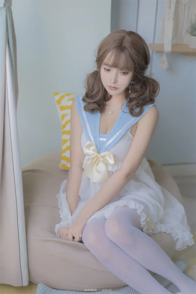 过期米线线喵 透明水手服55p-4