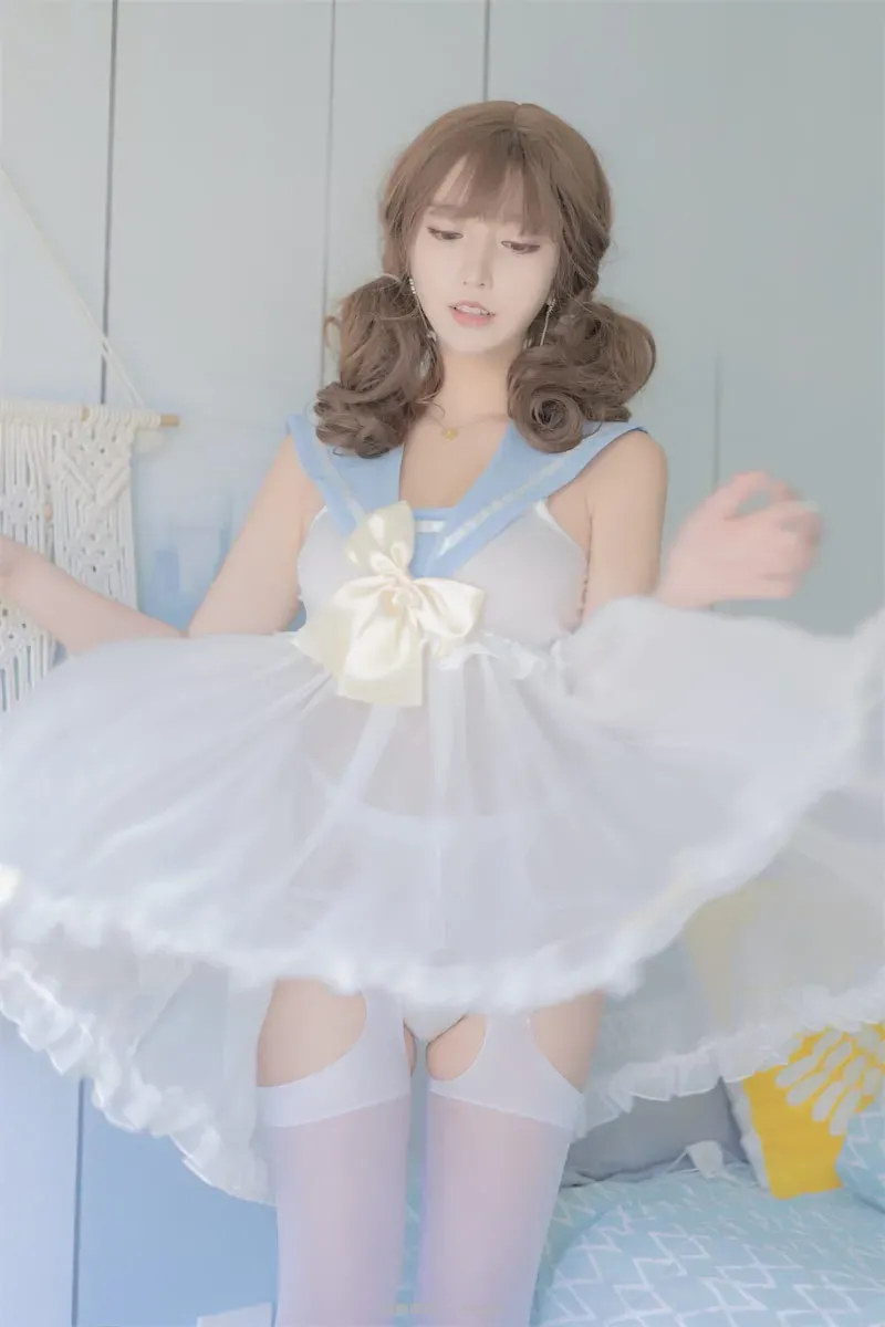 过期米线线喵 透明水手服55p-7