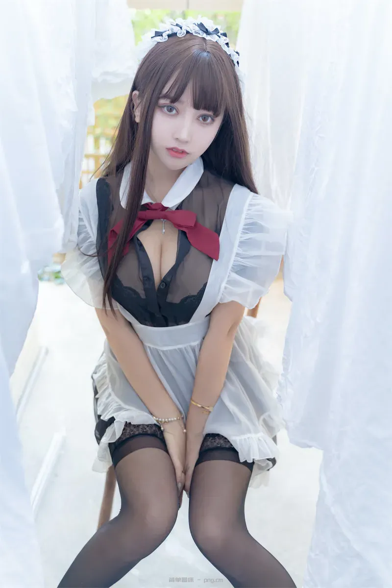 过期米线线喵 透明女仆49p-7