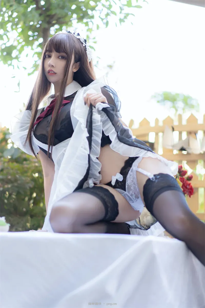 过期米线线喵 透明女仆49p-12