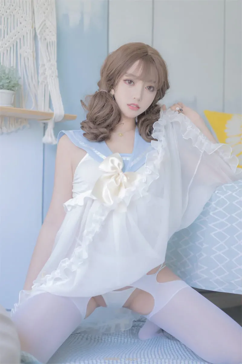 过期米线线喵 透明水手服55p-44