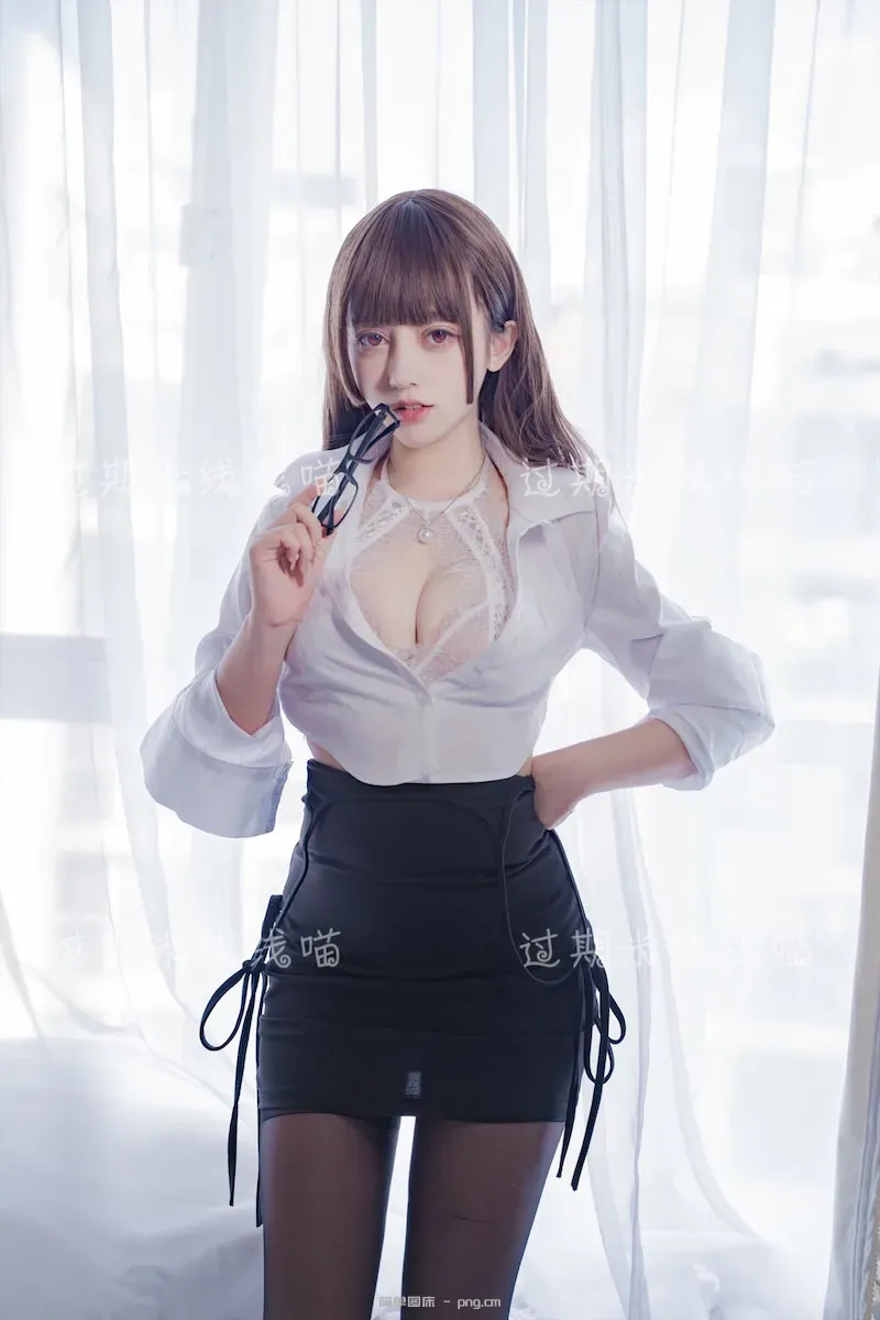 过期米线线喵 黑丝衬衫OL40p