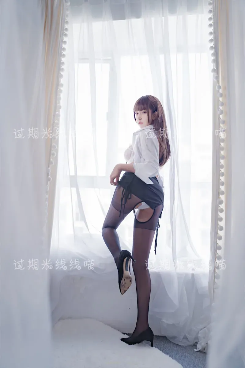 过期米线线喵 黑丝衬衫OL40p-25