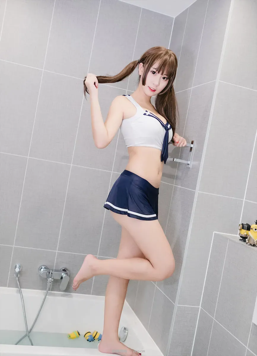 猫九酱水手服浴缸42p-17