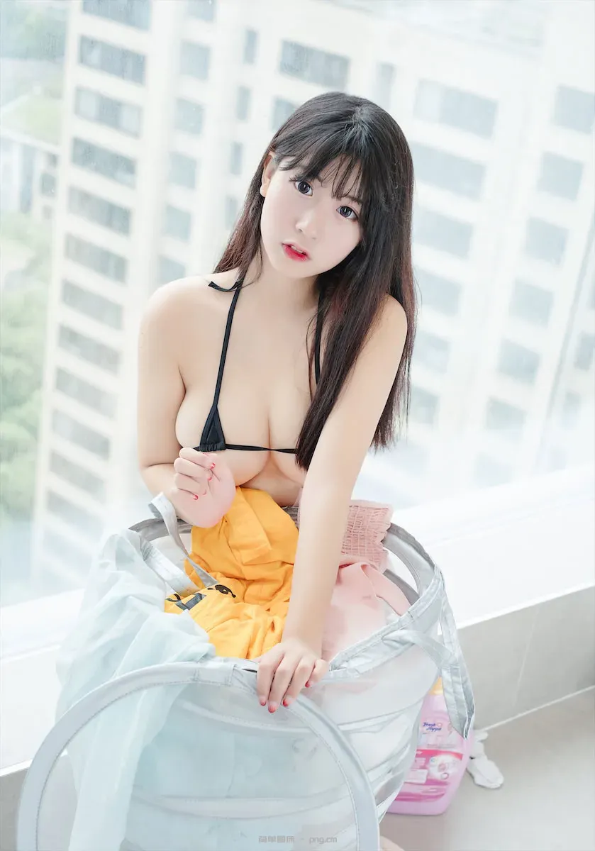 猫九酱晒衣服的小女友42p-26