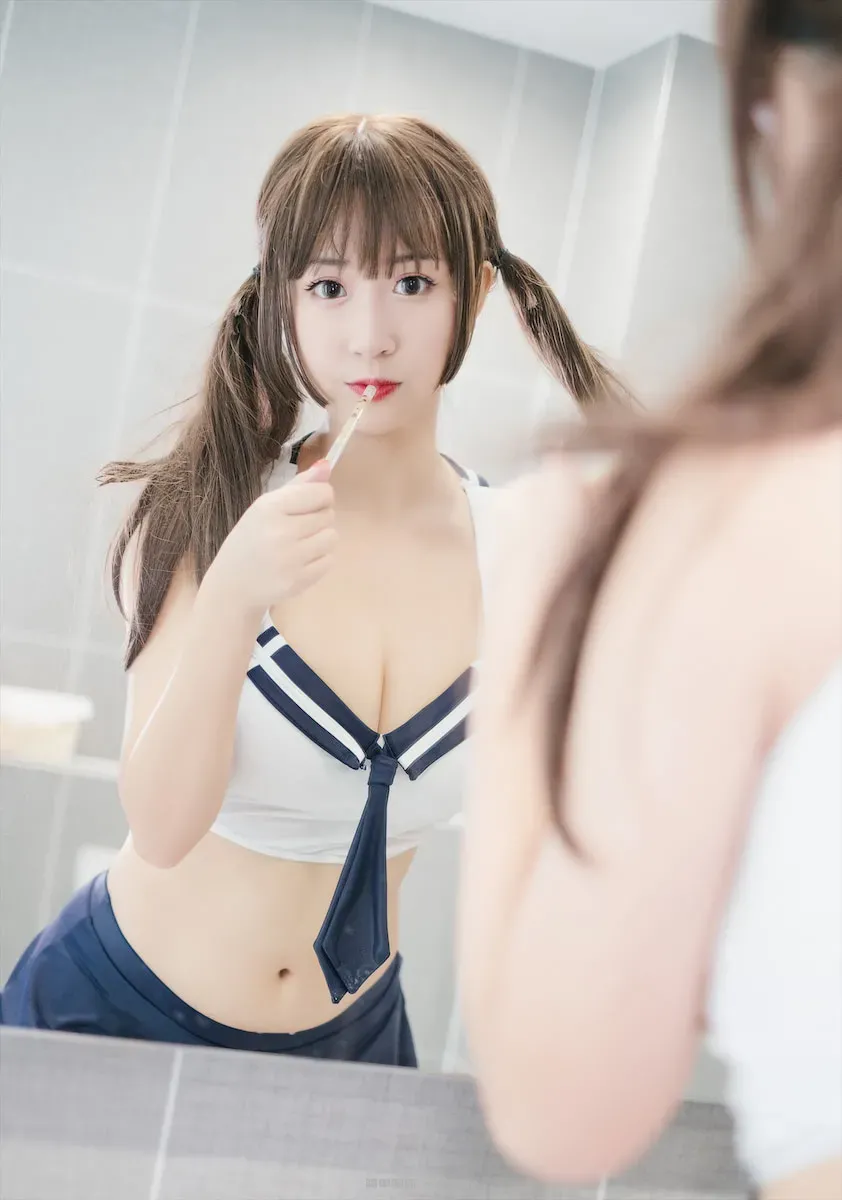 猫九酱水手服浴缸42p-40