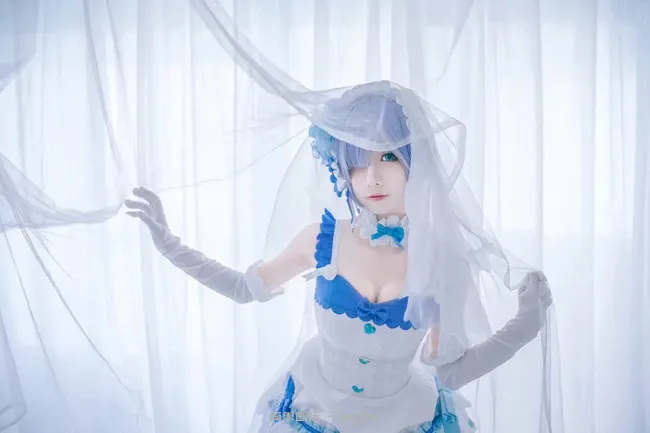《Re：从零开始的异世界生活》雷姆婚纱Cosplay【CN：紫渊】 (9 photos)